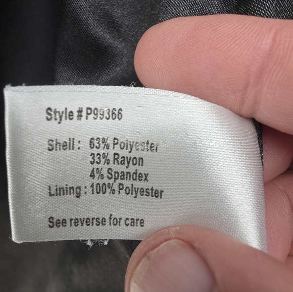 Vintage Pendleton Women Overcoat Trench Button Jacket Black Size 10 - Picture 5 of 7